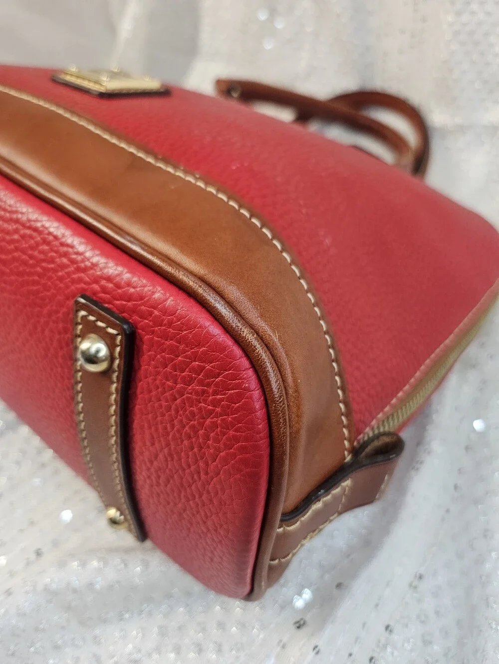 Dooney & Bourke Pebbled Leather Satchel Crossbody Bag